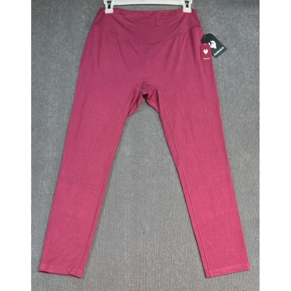 NWT Slyvendel Nanmarie Leggings Hemp Maroon Size Petite Large
